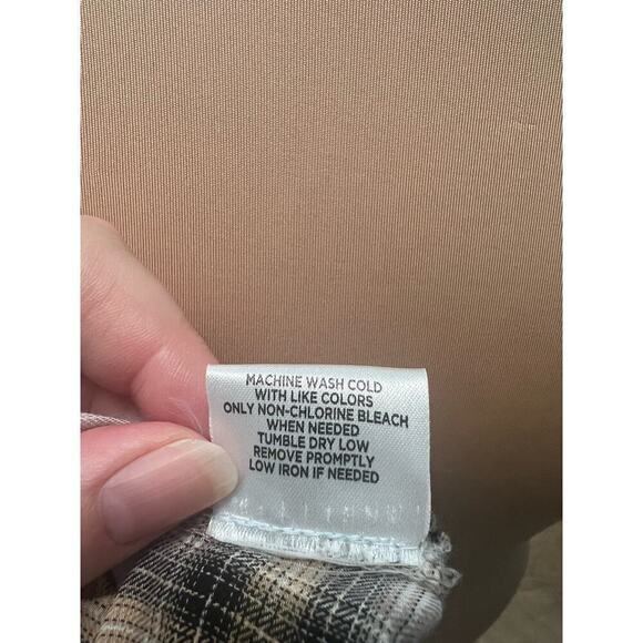 Seven7 SZ 14/16 Plaid Ruffle Western Pearl Button Up Shirt Cowgirl Yellowstone - Picture 10 of 10